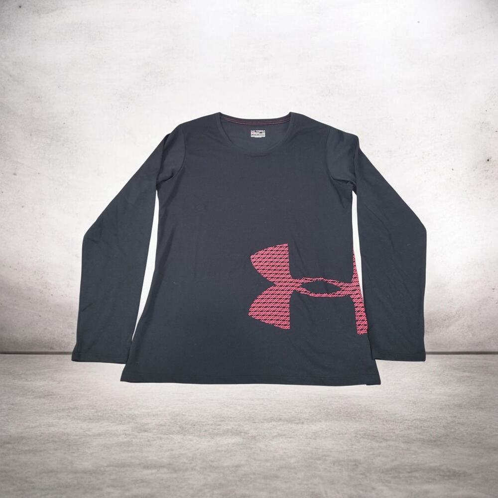 Under Armour HeatGear Long Sleeve Tee Black S Running Base Layer Athleisure